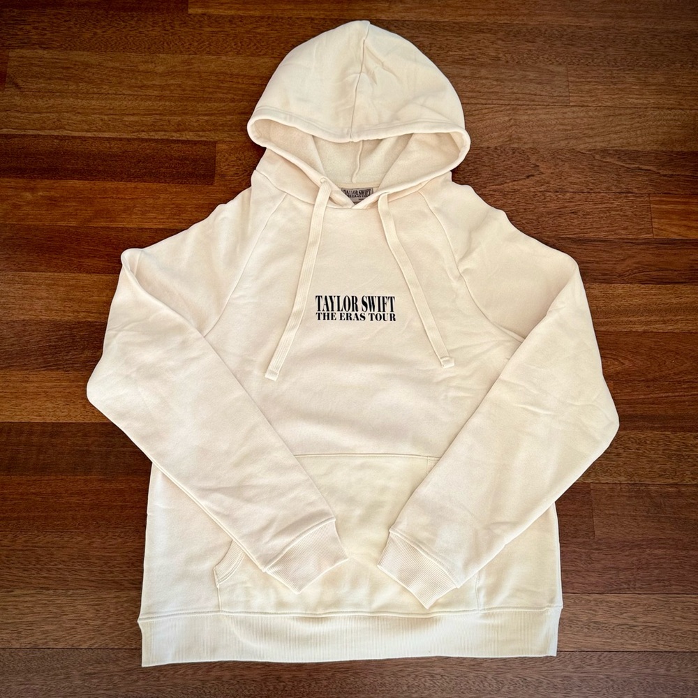 NEW! Taylor Swift - The Eras Tour Official Beige Hoodie - Size M 💚💛💜♥️🩵🖤🩷🩶🤎💙🤍